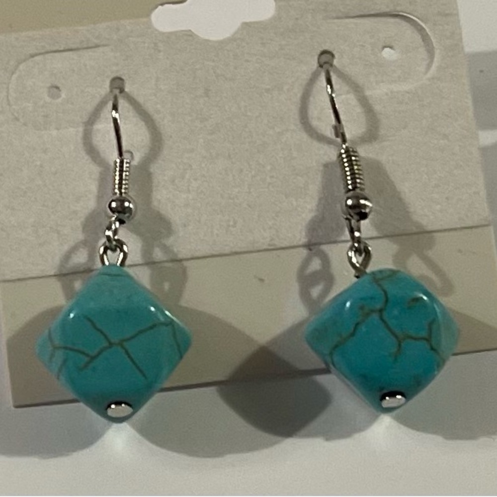 NWT Silver and Turquoise Dangle Earrings